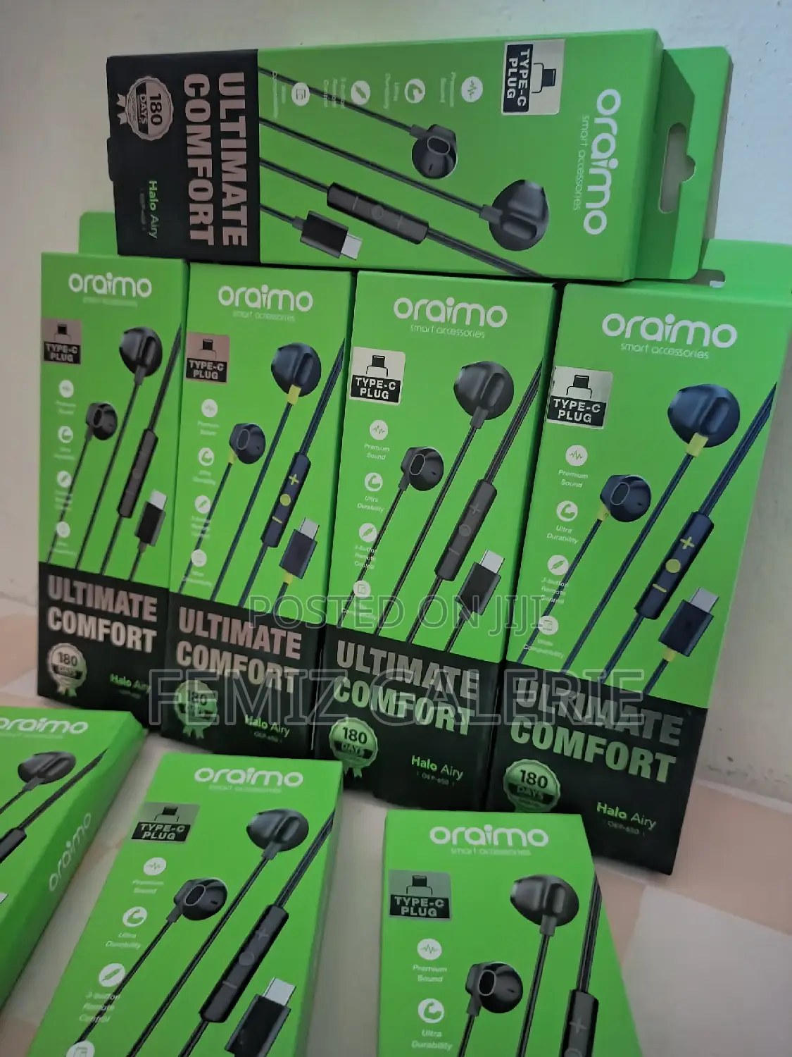 Oraimo Halo Airy Type-C Half in-Ear Wired Headphones