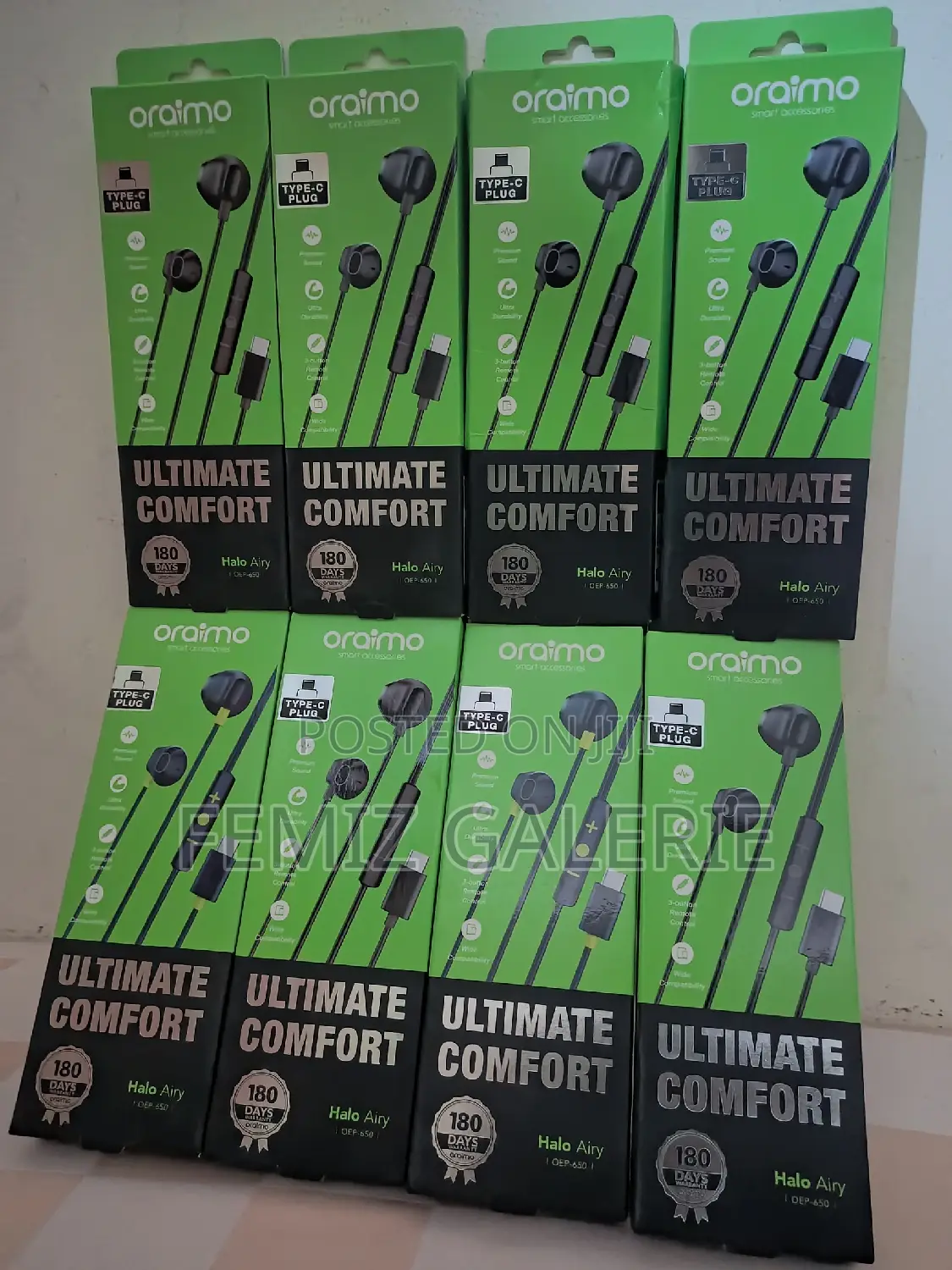Oraimo Halo Airy Type-C Half in-Ear Wired Headphones