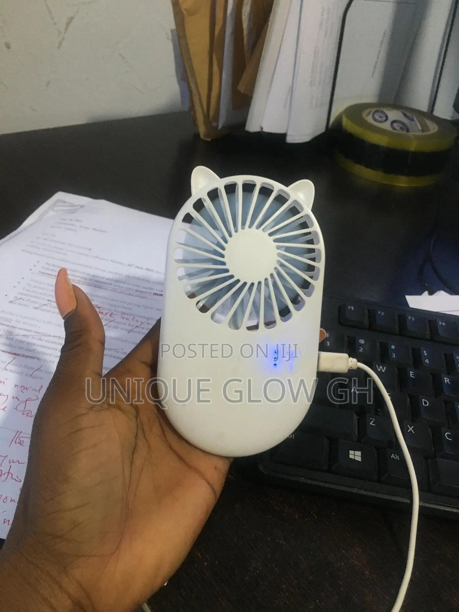 Mini Hand Held Portable Desk Fan Cooler