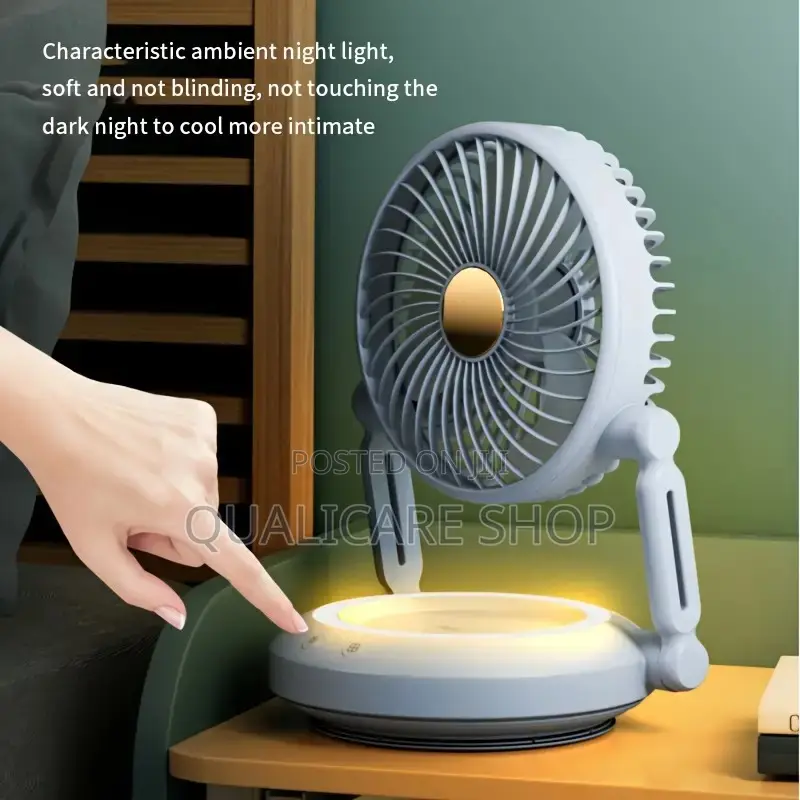 Portable Rechargeable Fan (Wall Mounted/Desktop)