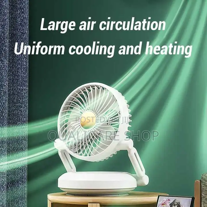 Portable Rechargeable Fan (Wall Mounted/Desktop)