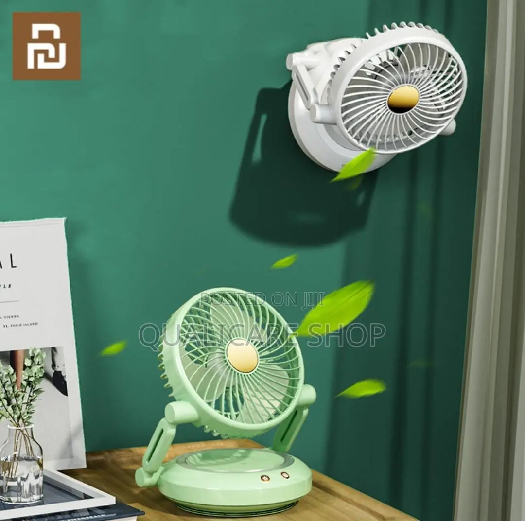 Portable Rechargeable Fan (Wall Mounted/Desktop)