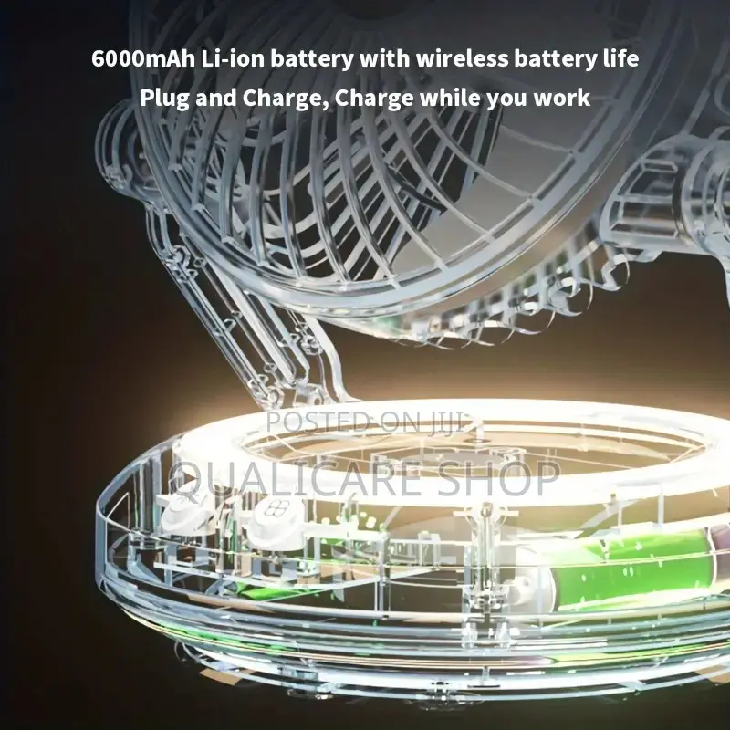 Portable Rechargeable Fan (Wall Mounted/Desktop)