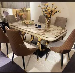 Modern Dining Table Set , Unique Design Comfortable Chairs