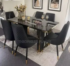 Executive Glass Dining Table Set