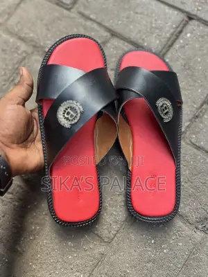 Black and Red Combo Slippers