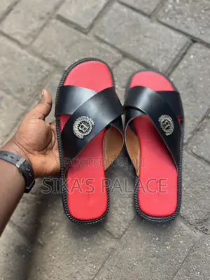 Black and Red Combo Slippers