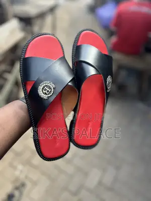 Black and Red Combo Slippers