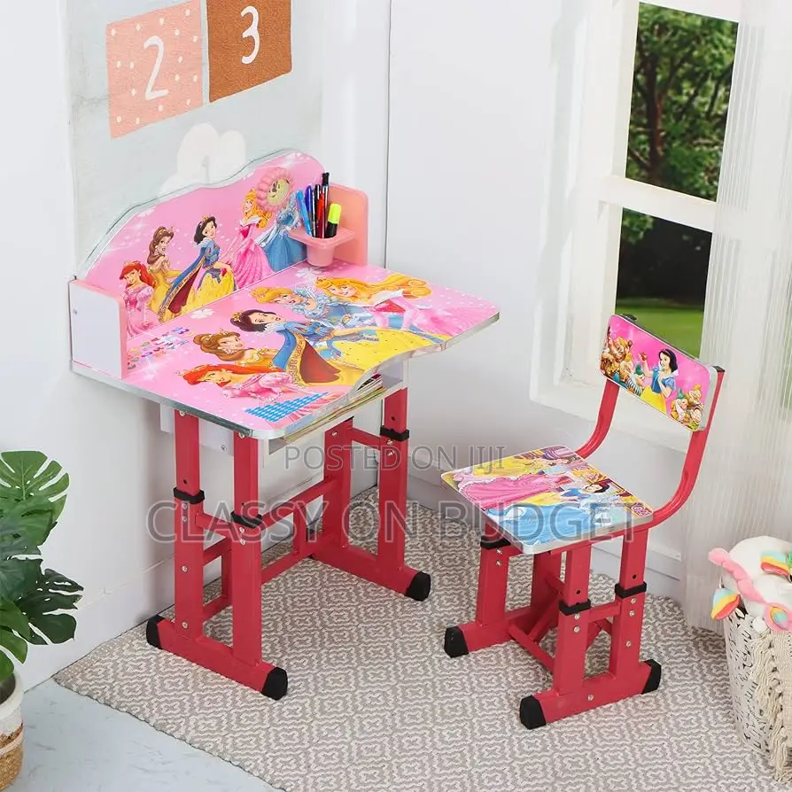 Adjustable Kids Study Table and Chair Set