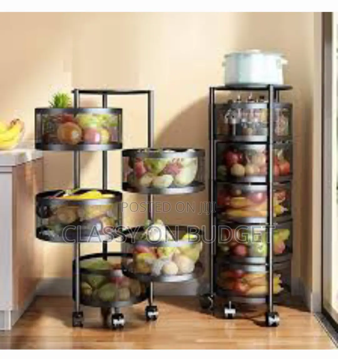 5 Tier Rotating Storage/ Kitchen Rack/ Organiser- Round
