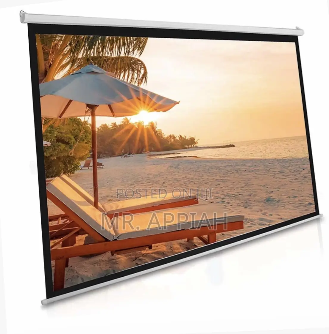 Sleek Design Eldo150x150 Cm Electronic Projector Screen.