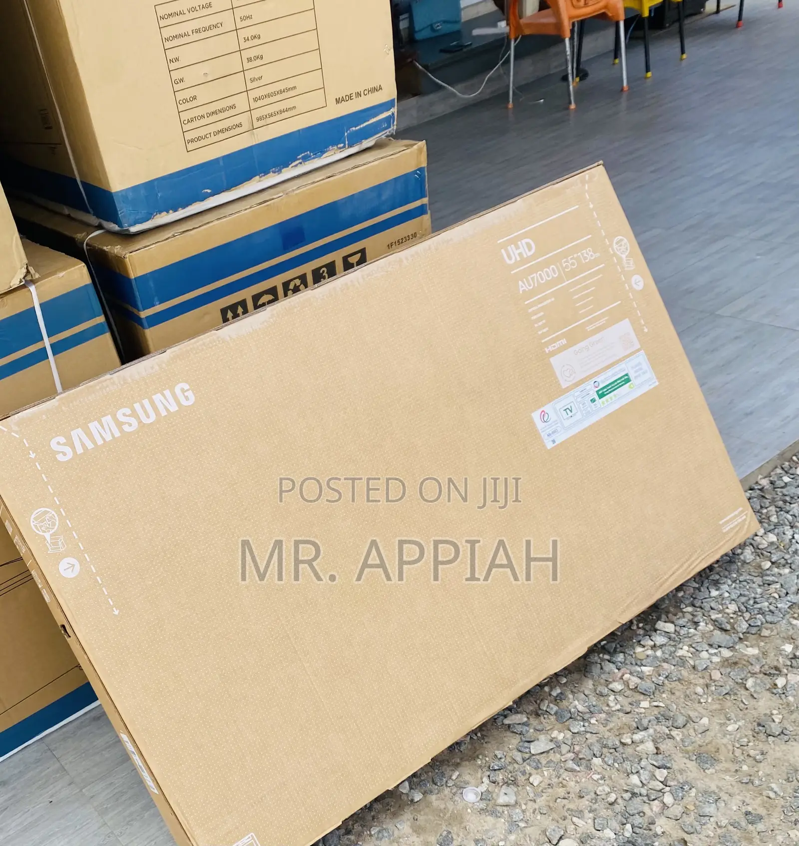 Elegant Black Samsung 55cu7000 55” Uhd Crystal Tv.