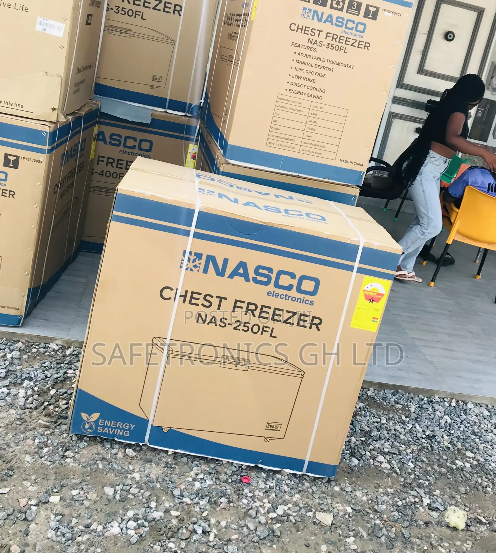 Singledoor Nasco Gray Reliable Nas-250fl Chestfreezer
