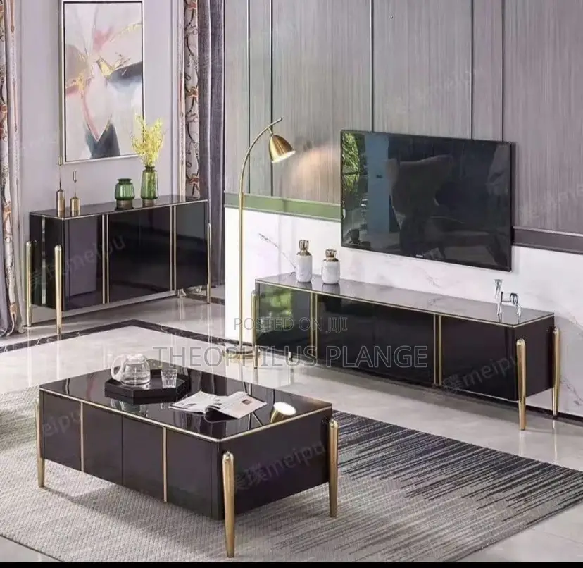 3 Set Glass Center Table ,Tv Stand and an Additional Unit