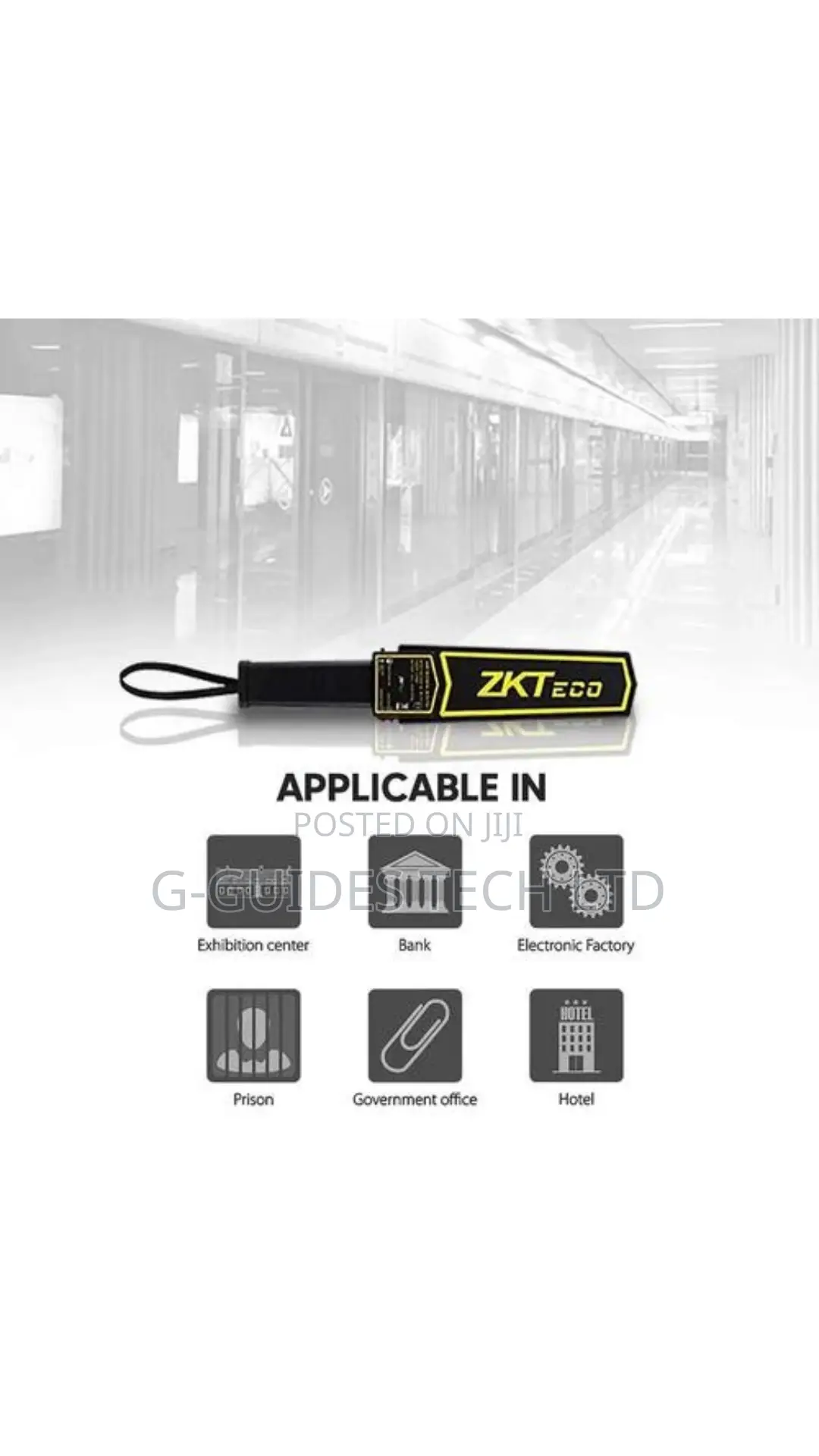 Zkteco Hand Held Metal Detector Zk-d100s