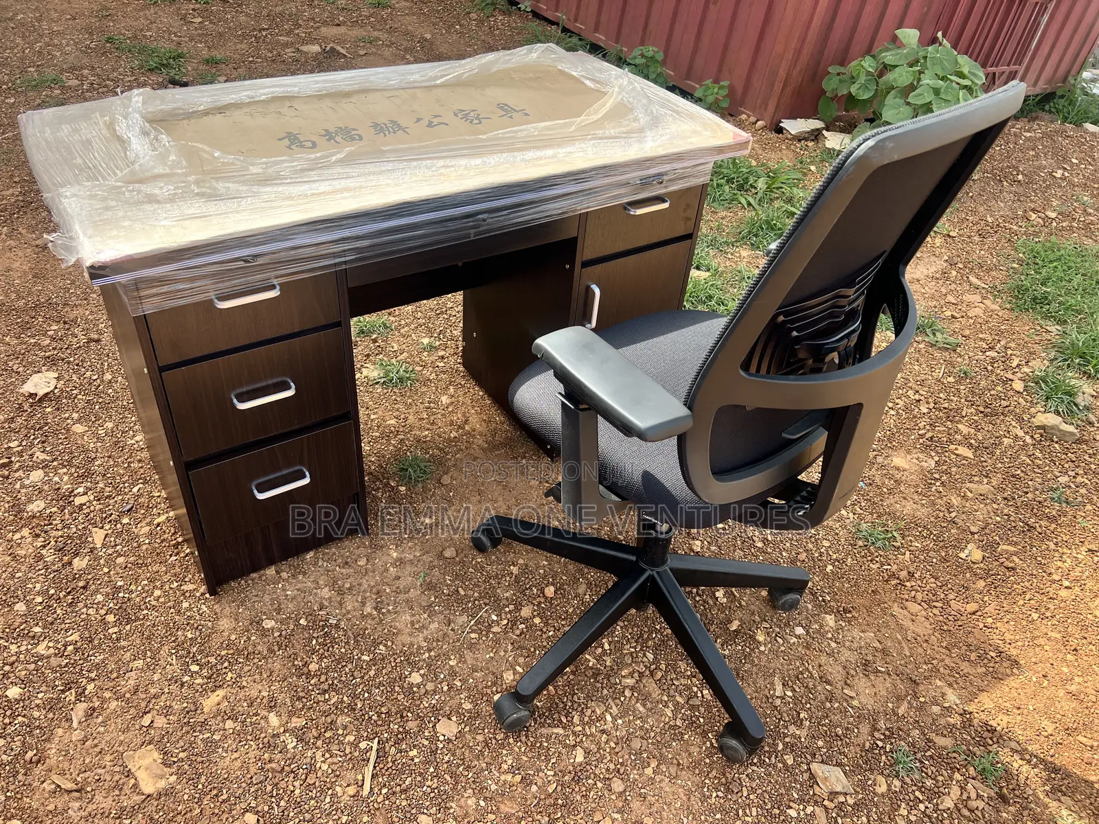 1.2m Table With Drawers And A Uk Used Chair