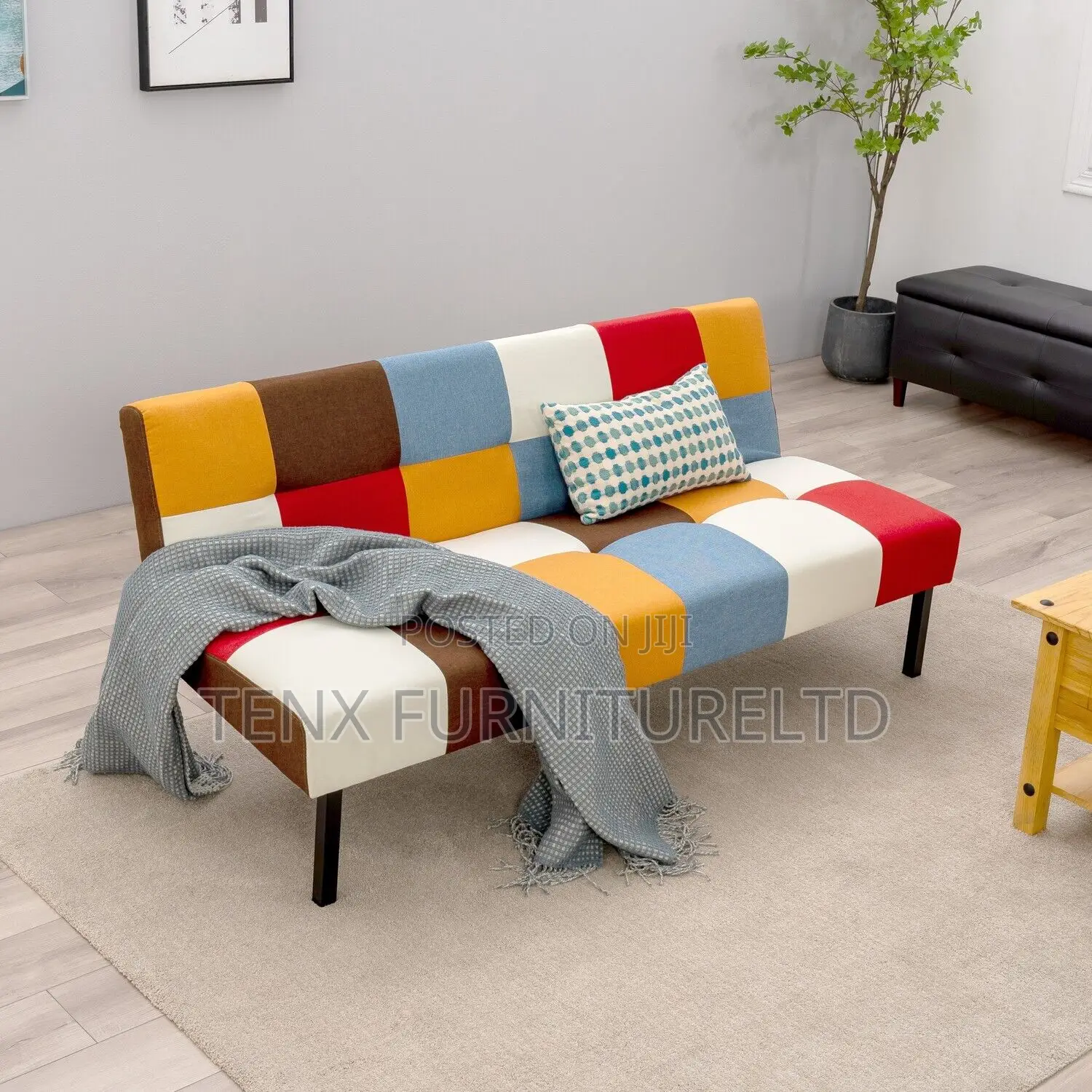 Fabric Sofa Bed (Patchwork )
