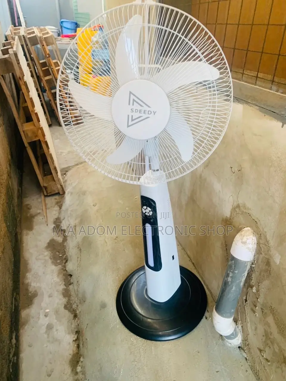 Durable and Affordable Speedy Rechargeable Standing Fan.