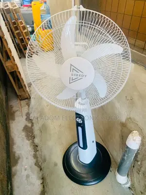 Speedy Rechargeable Standing Fan(White).