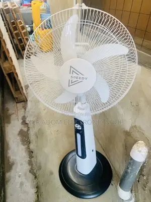 Unique Design Speedy Rechargeable Standing Fan.