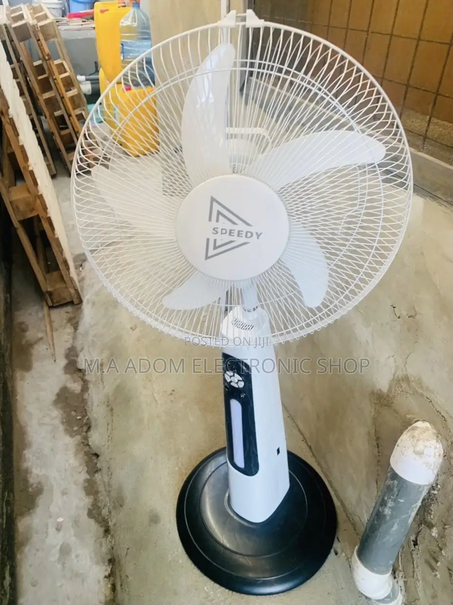 Unique Design Speedy Rechargeable Standing Fan.