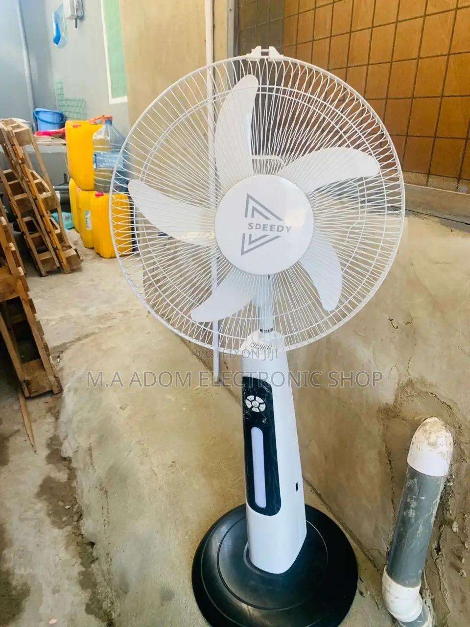 Latest Speedy Rechargeable Standing Fan(White/Black)