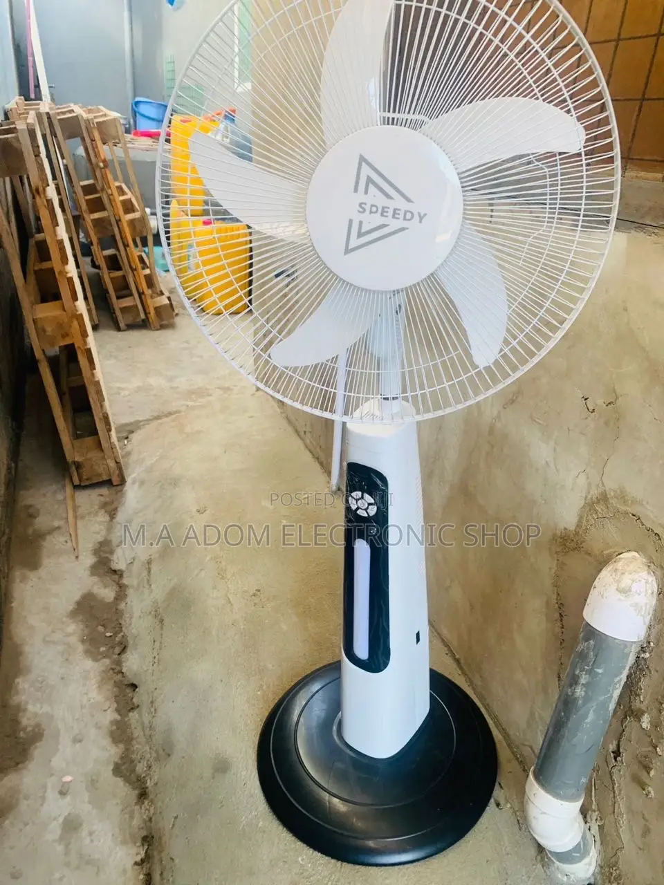 Long Lasting Speedy Rechargeable Standing Fan.