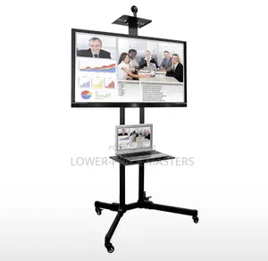 Adjustable Tv and Laptop Stand With Wheels