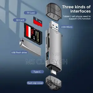 6 in 1 Multifunction USB 3.0 Card Reader U Disk Type C Micro