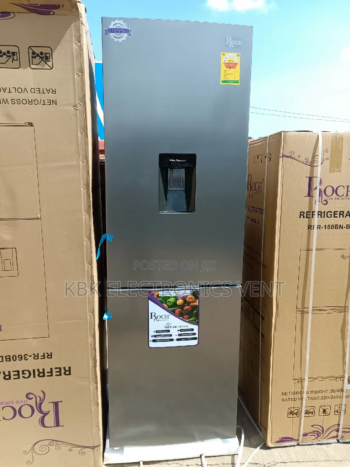 Roch 310liter Double Door Refrigerators Water Dispenser