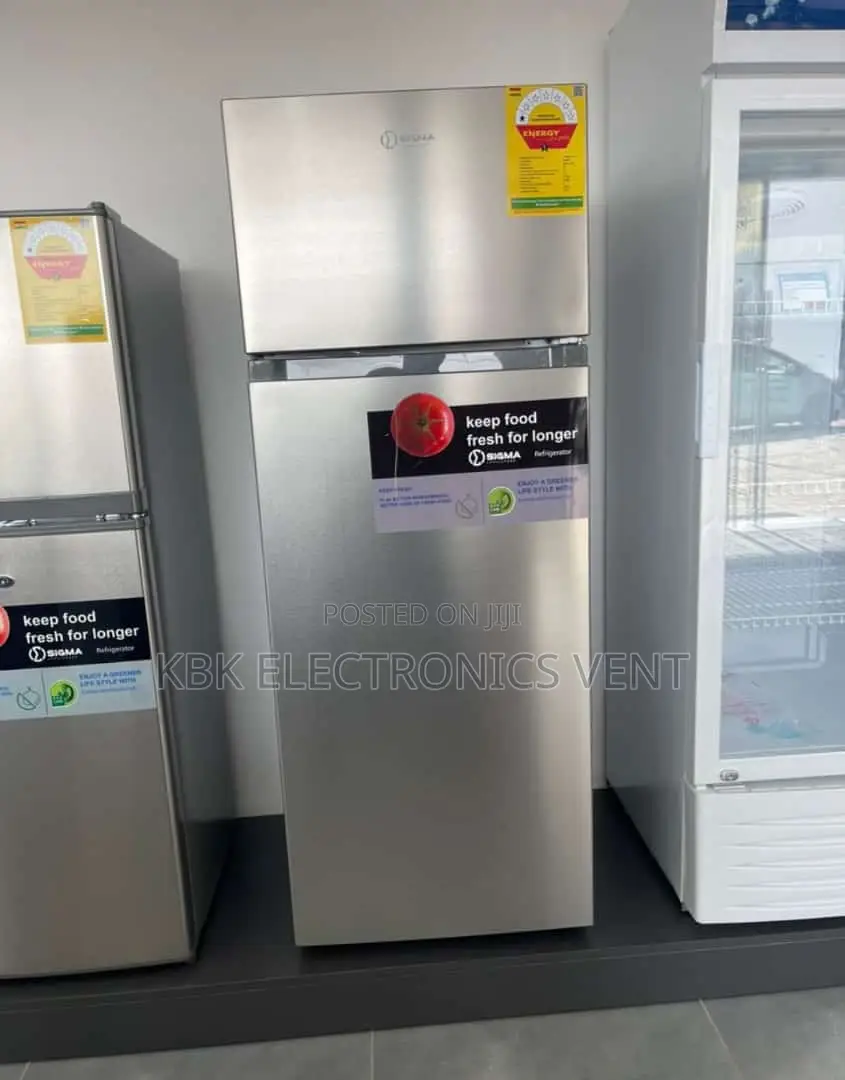 Sigma 210liter Double Door Fridge Top Freezer