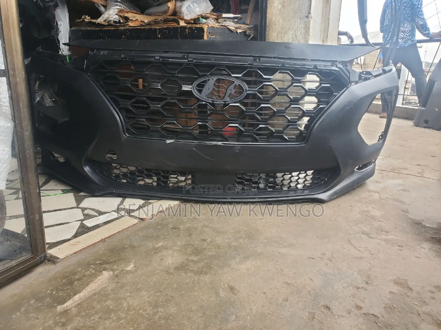 For Hyundai Santafe 2019 2020 Front Bumper With Top Grille