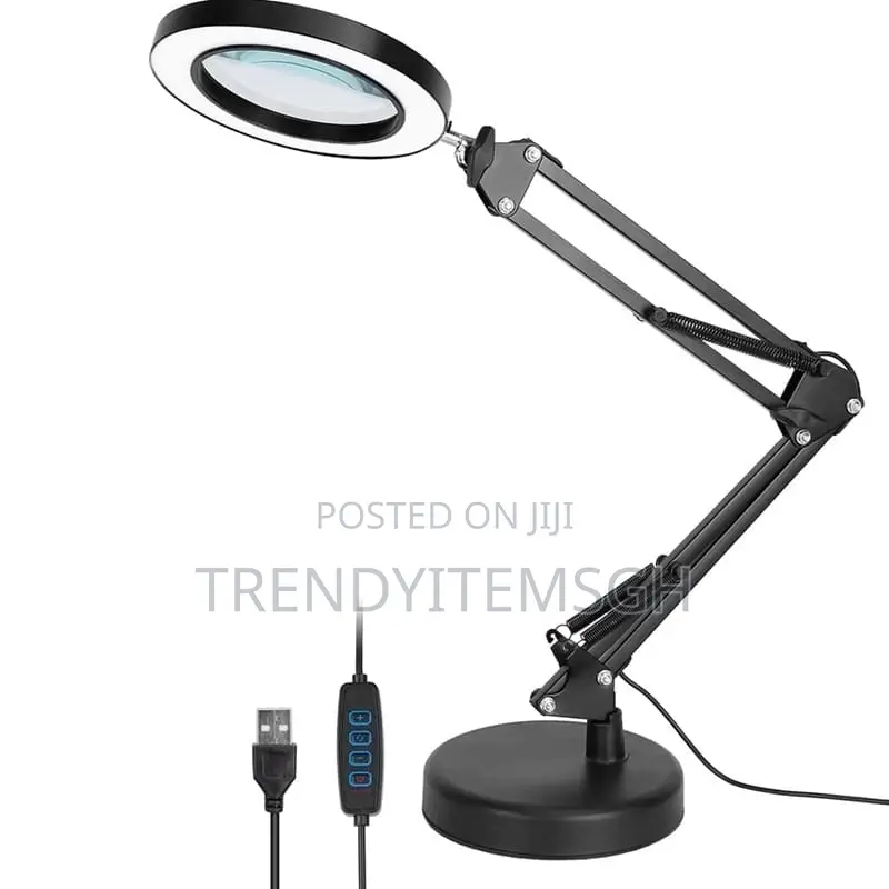 3 Colors Led Ring Light Magnifying Led Table Study Lamp