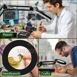 3 Colors Led Ring Light Magnifying Led Table Study Lamp