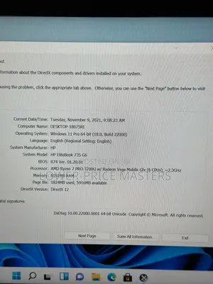 New Laptop HP EliteBook 745 G6 8GB AMD Ryzen 7 SSD 256GB