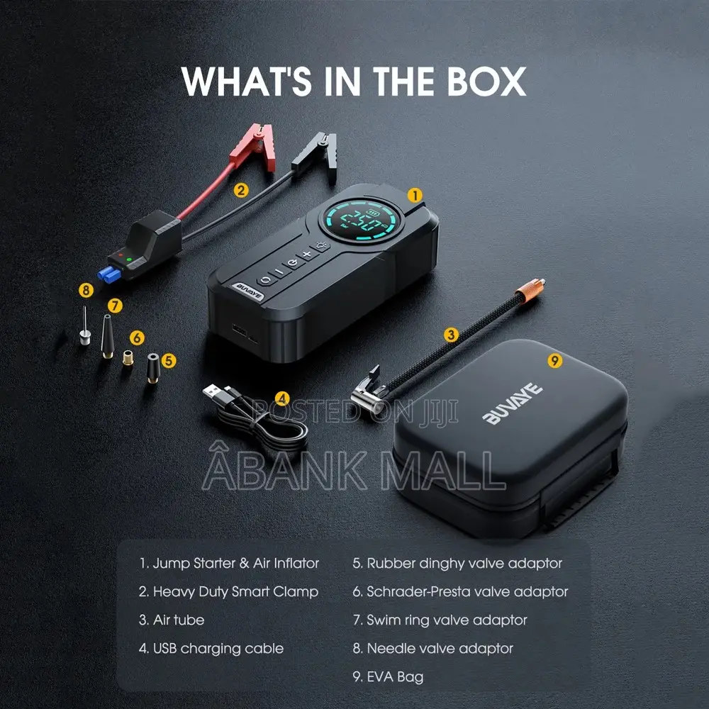 Car Jump Starter With Air Pump With USB Charger