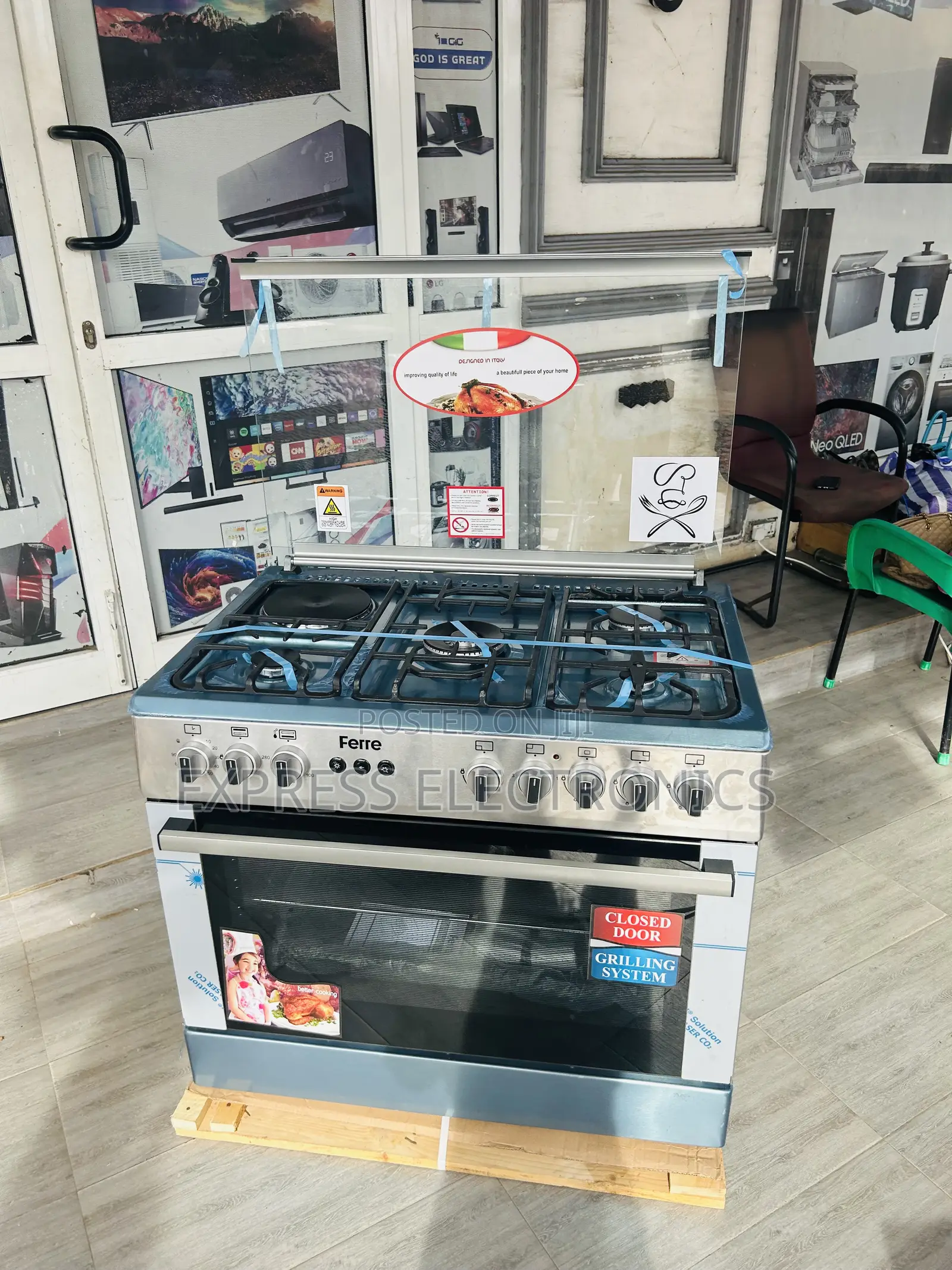 Newly Gas Cooker Electric Stove Oven Rotisserie 4-1 60/90.