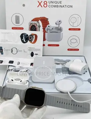 X8 Unique Combination Smartwatch With Powerbank/ Airpods