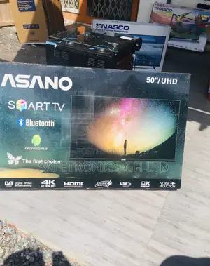 50 Inches Glossy Led Electric Black Asano Smart Black Tv