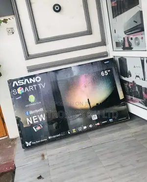 Glossy Led Electric Black Asano Smart 65 Inches Tv