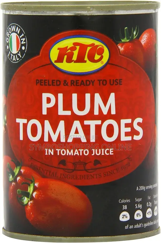 KTC Peeled Plum Tomatoes 400g (255 for Pack of 12)