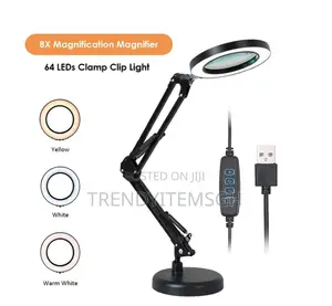 3 Colors Led Ring Light Magnifying Led Table Study Lamp