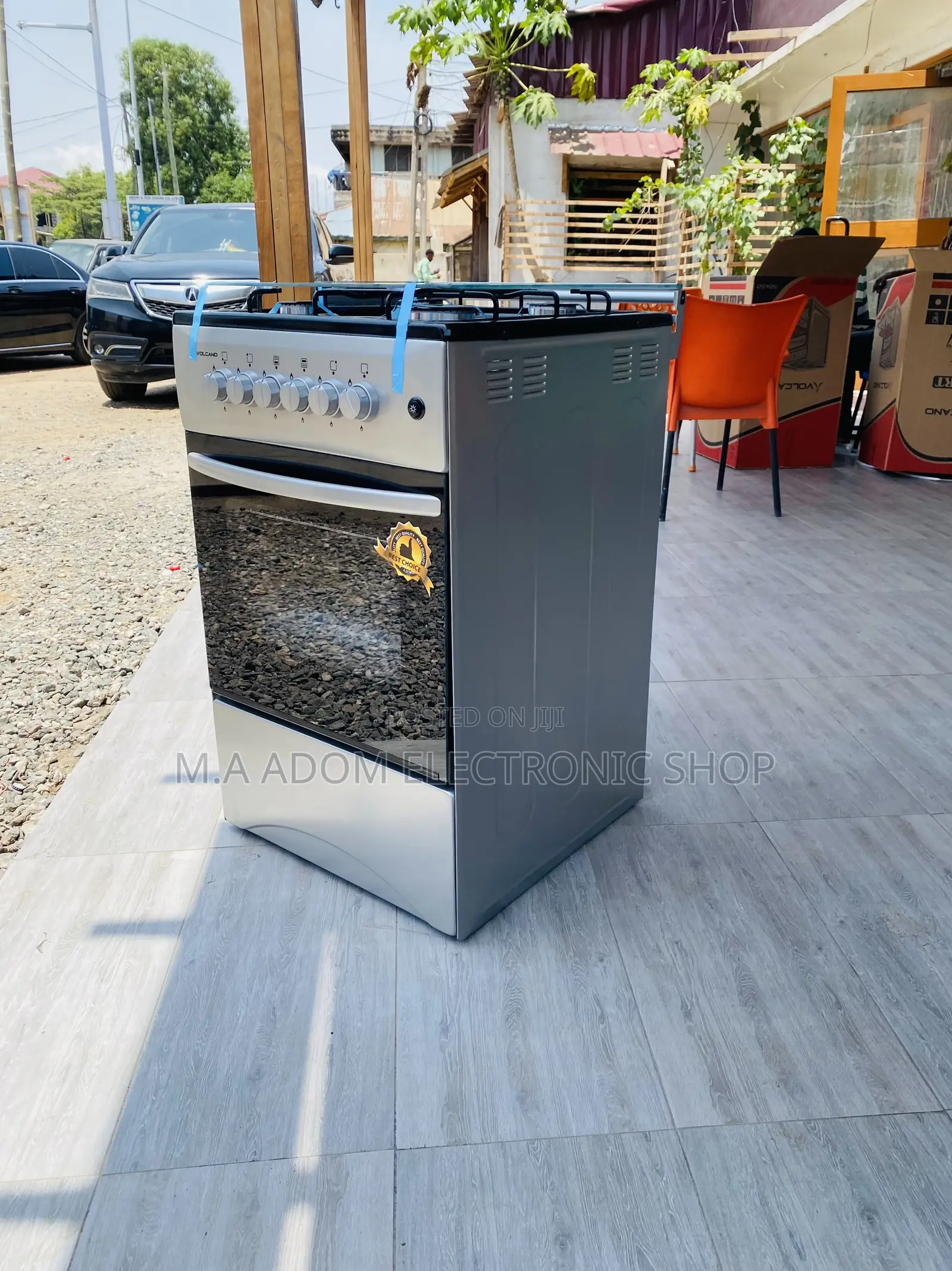 4 Gas Volcano 50x50 Burner With Ovsb and Grill(Gray).