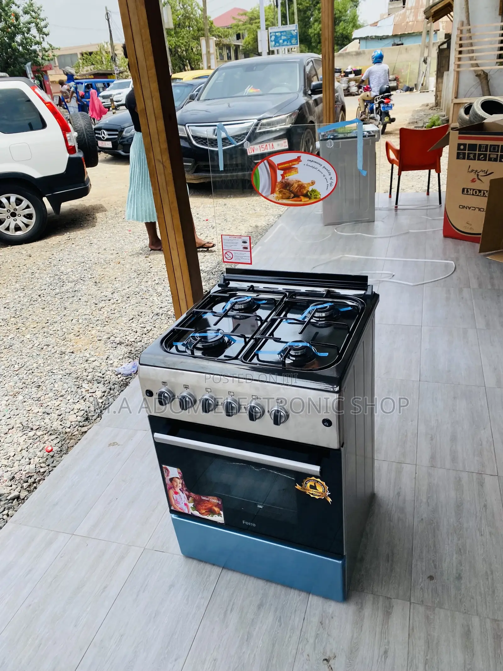 Fabulous Oven and Grill Ferre 60x60 4 Gas Burner(Gray).