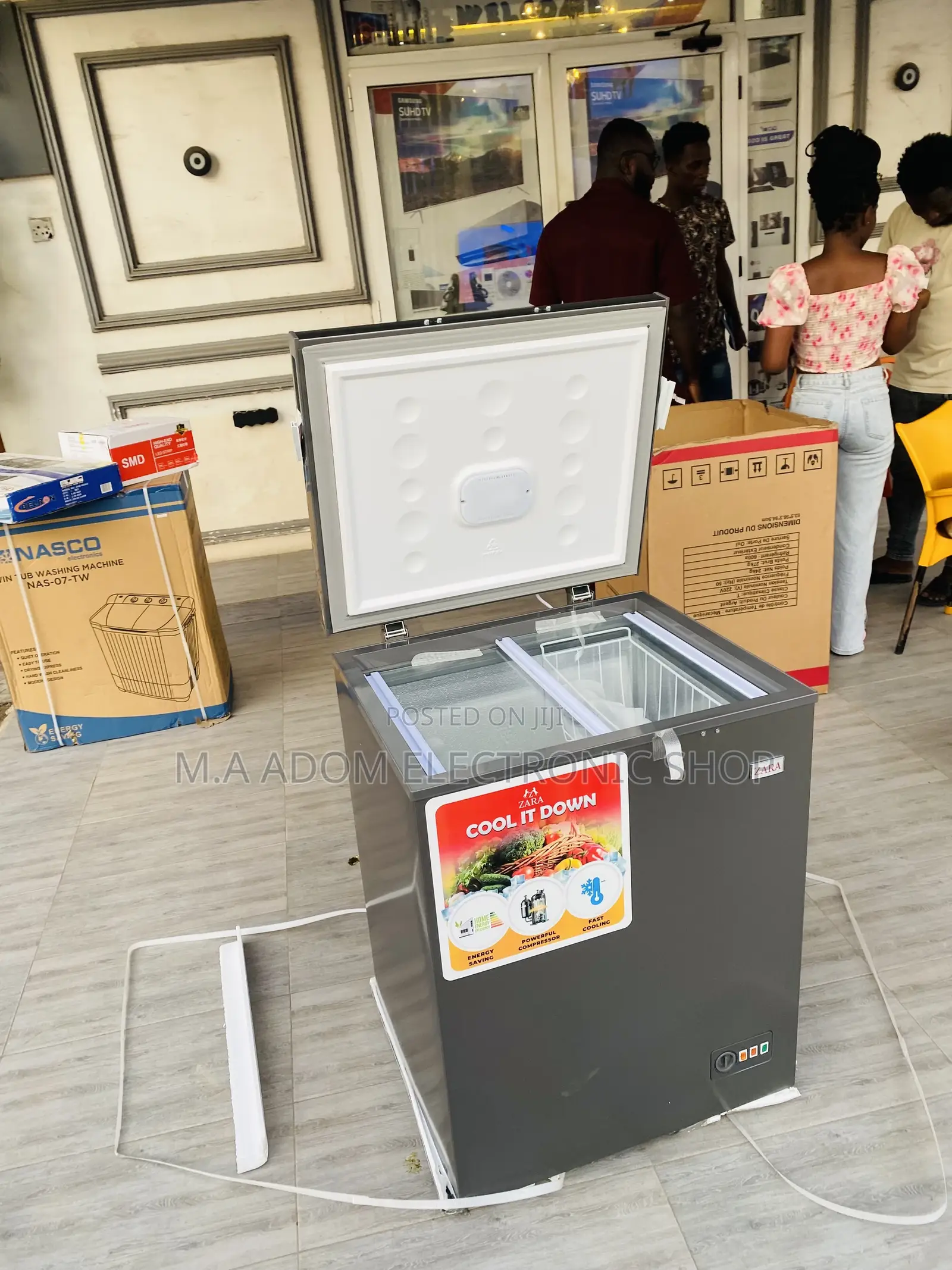 Single Door Zara 200 Electric Chest Freezer(Gray).