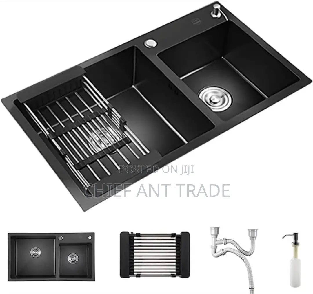 Kitchen Sink. Black. Double. . K