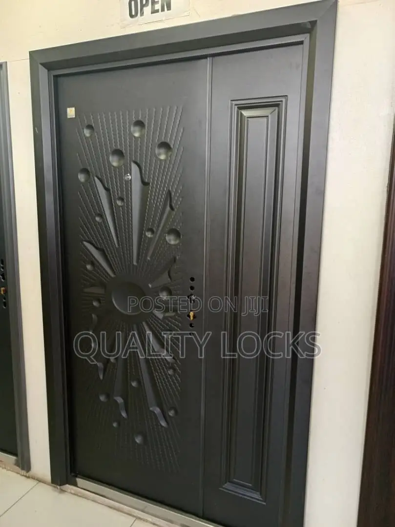 New Black Metal Security Door