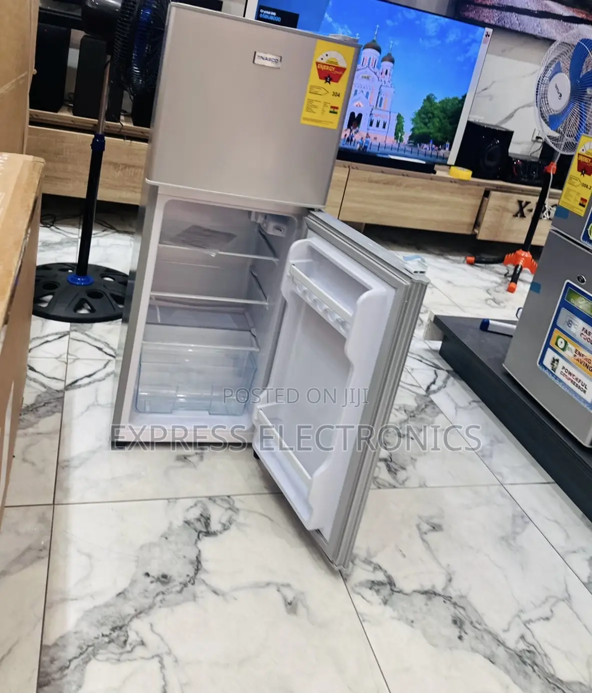 Nasco Double Door Fridge Nasd-13fl Grey Color Top Freezer