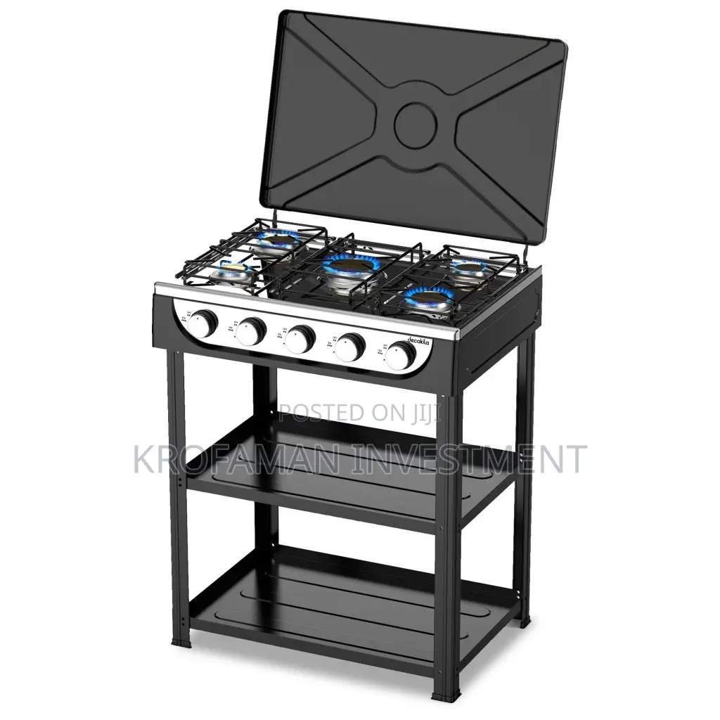 Decakila 5 Burner Gas Stove With Shelf - Kmgs019b