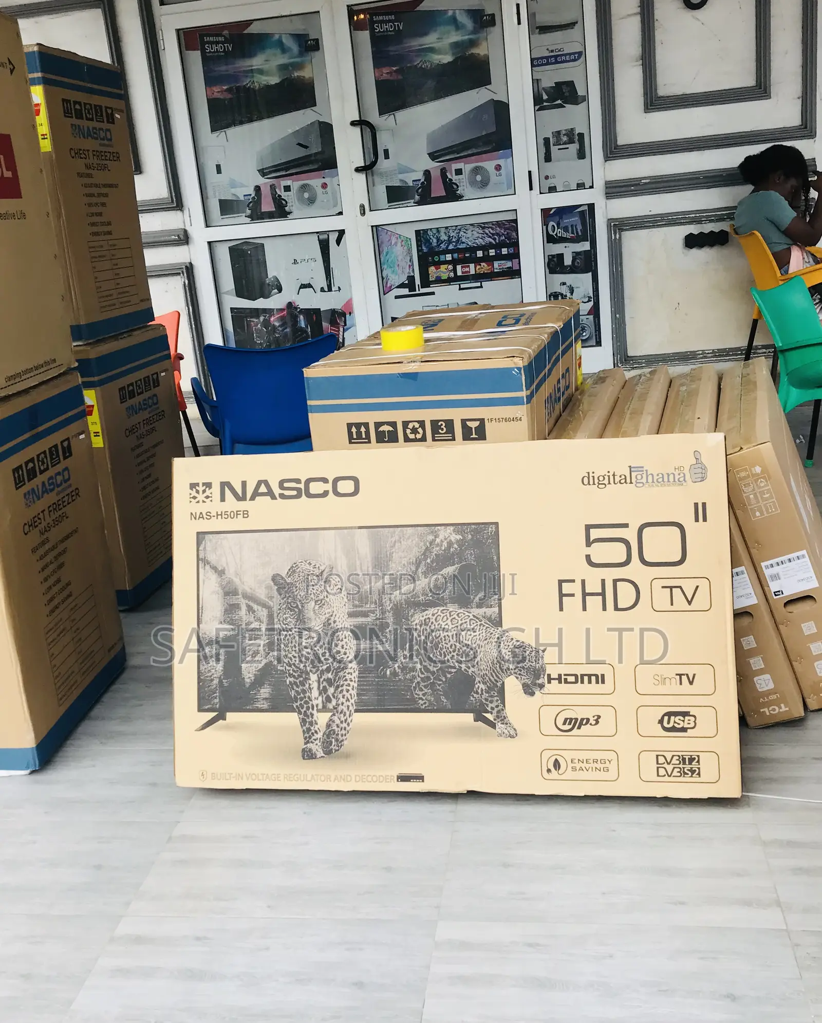 Digital 50 Inches Glossy Led Electric Black Satellite Nasco